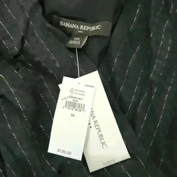 BANANA REPUBLIC CROPPED METALLIC BLOUSE - Picture 4 of 5